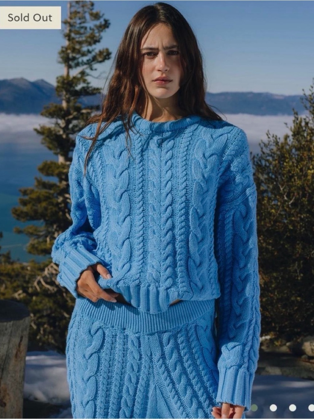 Daily Drills Sky Blue Cable-Knit Crewneck Sweater & Joggers SET!!- NWT!!!!